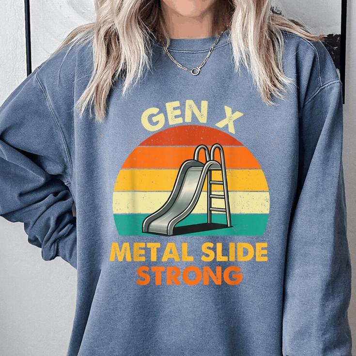 Gen X Slide Strong Generation X Gen Xer Nostalgia Comfort Colors Sweatshirt