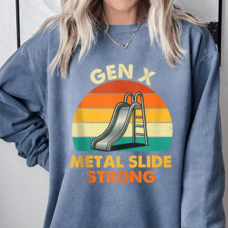 Gen X Slide Strong Generation X Gen Xer Nostalgia Comfort Colors Sweatshirt