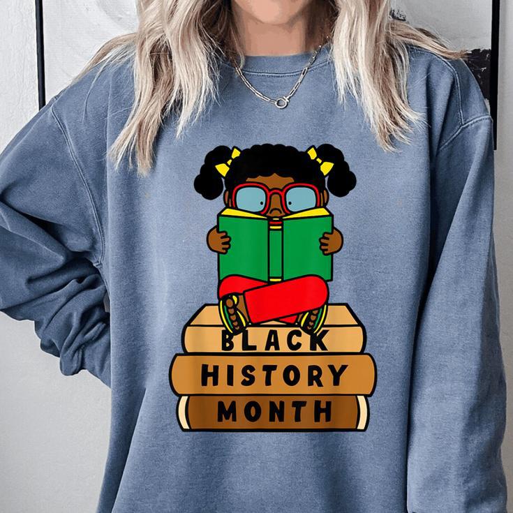 Girl Kid Reading Book Black History Month Bookworm Comfort Colors Sweatshirt Girl Kid Reading Book Black History Month Bookworm Comfort Colors Sweatshirt
