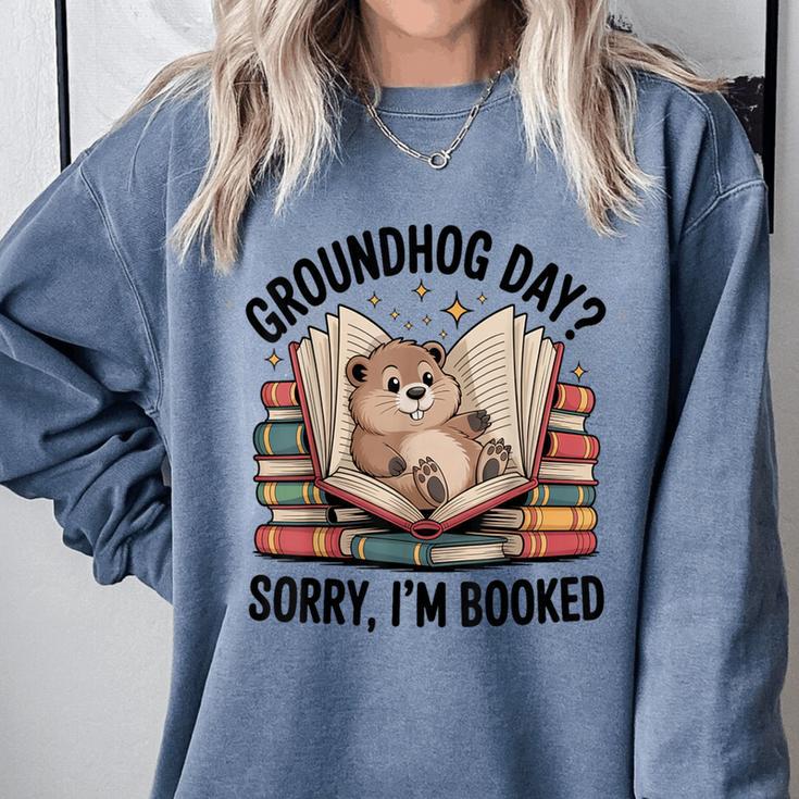 Groundhog Day Librarian Book Lover Reader Library Comfort Colors Sweatshirt