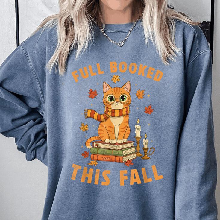 Halloween Fully Booked This Fall Book Ginger Cat Reading Comfort Colors Sweatshirt Halloween Fully Booked This Fall Book Ginger Cat Reading Comfort Colors Sweatshirt