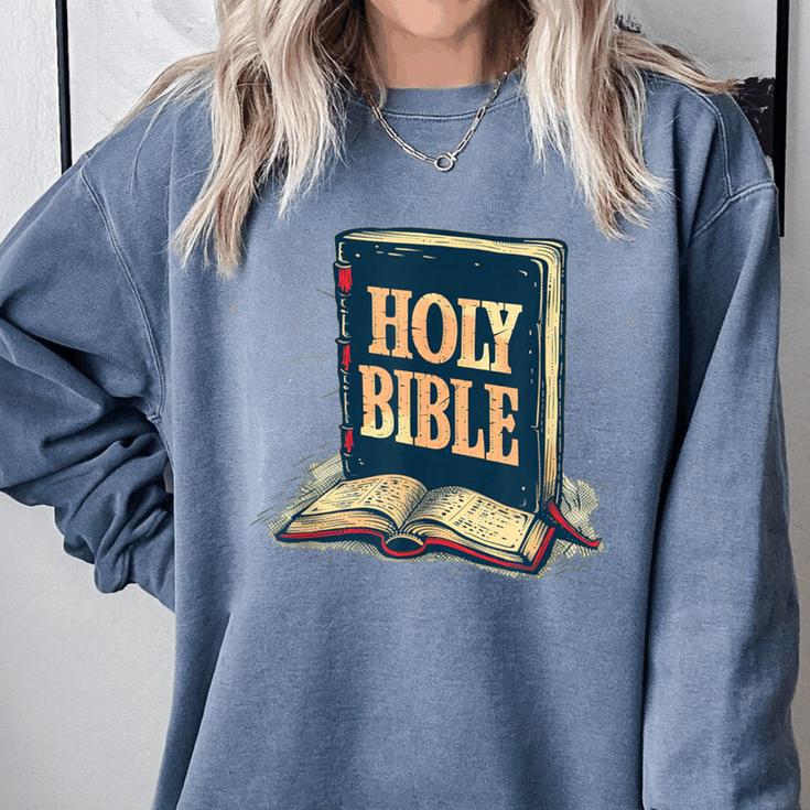 Holy Book Costume For Jesus And Bible Lovers Comfort Colors Sweatshirt