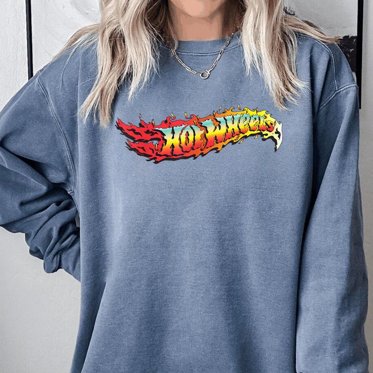 Hot Wheels Comic Book Fire Logo Comfort Colors Sweatshirt