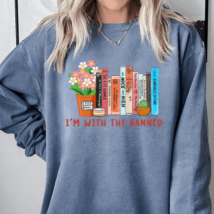 I'm With The Banned Books – Book Lover Librarian Reading Comfort Colors Sweatshirt I'm With The Banned Books – Book Lover Librarian Reading Comfort Colors Sweatshirt