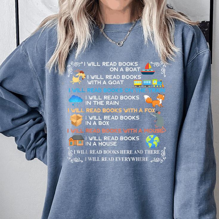 IWill Read Books On A Boat & Everywhere Reading Kids Comfort Colors Sweatshirt IWill Read Books On A Boat & Everywhere Reading Kids Comfort Colors Sweatshirt