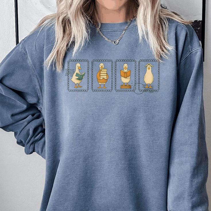 Just A Bookish Goose Reader SillyGoose Book Lover Outfit Comfort Colors Sweatshirt Just A Bookish Goose Reader SillyGoose Book Lover Outfit Comfort Colors Sweatshirt