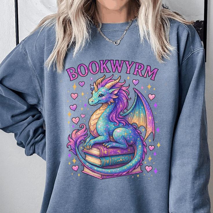 Just a Girl Who Loves Dragons And Books Comfort Colors Sweatshirt