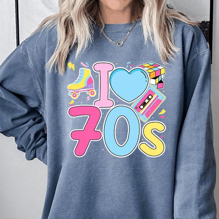 I Love 70's Retro Style Nostalgia Vibe 1970's Party Premium Tri-Blend Comfort Colors Sweatshirt I Love 70's Retro Style Nostalgia Vibe 1970's Party Premium Tri-Blend Comfort Colors Sweatshirt