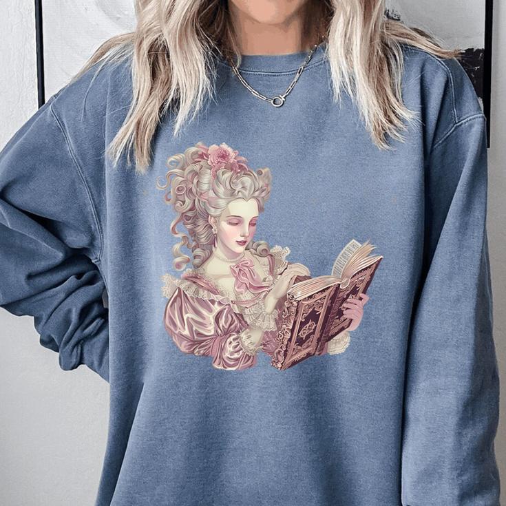 Marie Antoinette Reading A Book Comfort Colors Sweatshirt Marie Antoinette Reading A Book Comfort Colors Sweatshirt