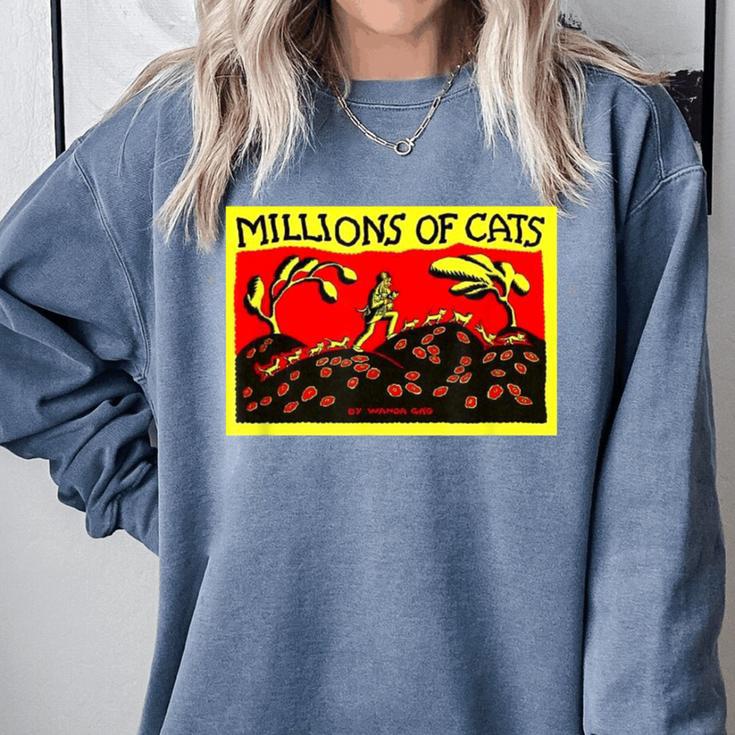 Millions Of Cats Book Cover Comfort Colors Sweatshirt Millions Of Cats Book Cover Comfort Colors Sweatshirt