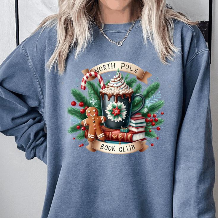 North Pole Book Club Books Reading Mug Gingerbread Comfort Colors Sweatshirt