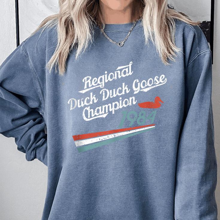 Nostalgia 80s Duck Goose Distressed Comfort Colors Sweatshirt