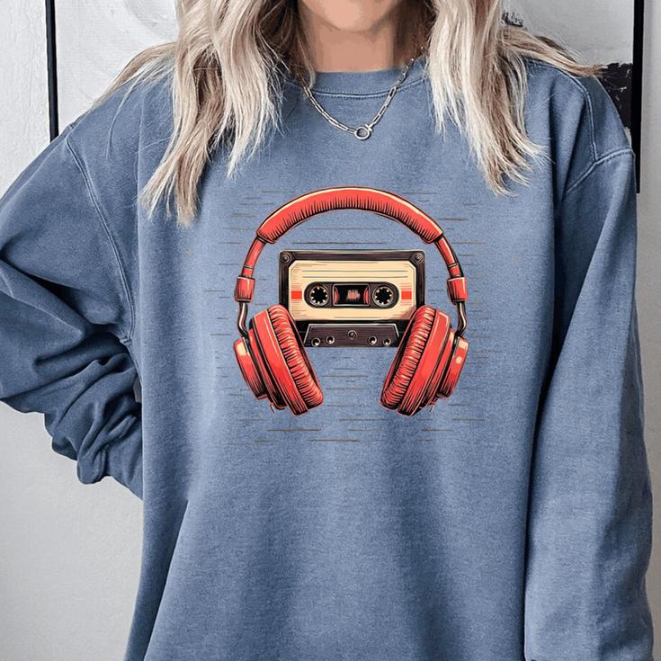 Nostalgia Cassette Men Women 80s 90s Retro Mixtape Tape Comfort Colors Sweatshirt Nostalgia Cassette Men Women 80s 90s Retro Mixtape Tape Comfort Colors Sweatshirt