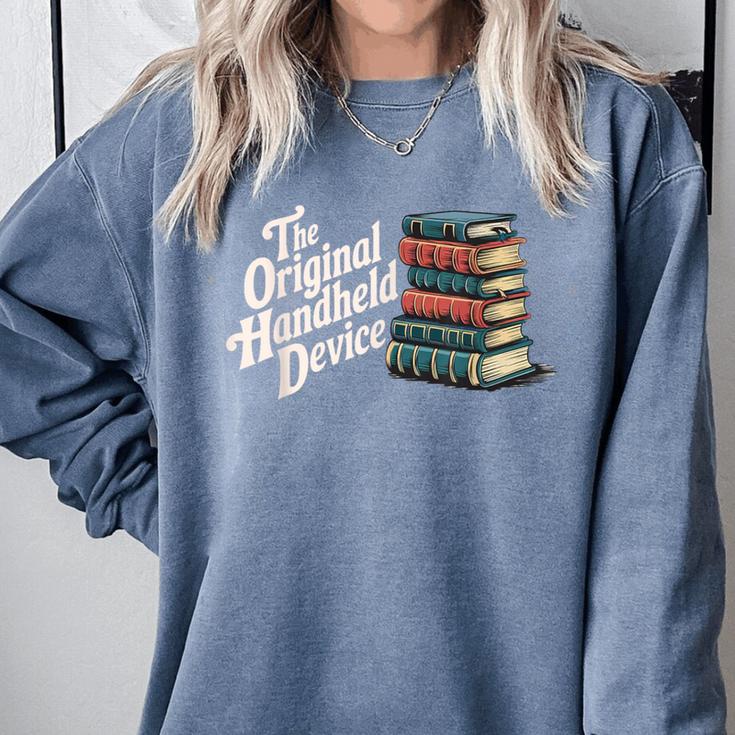 The Original Handheld Device Book Fair Book Lover Comfort Colors Sweatshirt