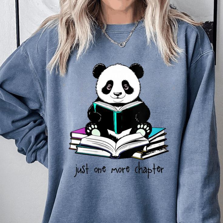 Panda Reading Chapter Books Comfort Colors Sweatshirt Panda Reading Chapter Books Comfort Colors Sweatshirt