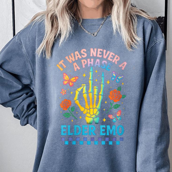 It Was Never A Phase Elder Emo Nostalgia Comfort Colors Sweatshirt It Was Never A Phase Elder Emo Nostalgia Comfort Colors Sweatshirt