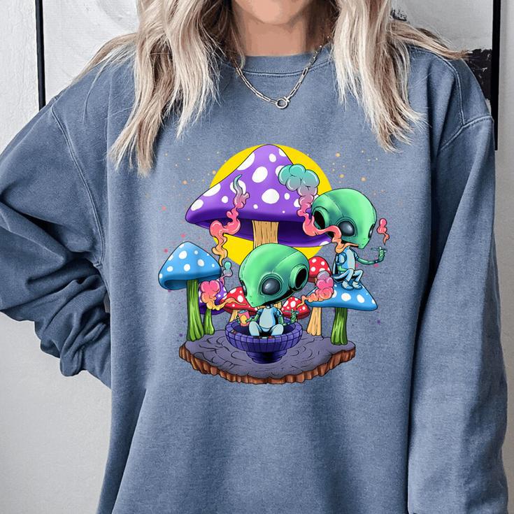 Psychedelic Alien Mushroom Nostalgia Groovy Vibe Hippie Comfort Colors Sweatshirt Psychedelic Alien Mushroom Nostalgia Groovy Vibe Hippie Comfort Colors Sweatshirt
