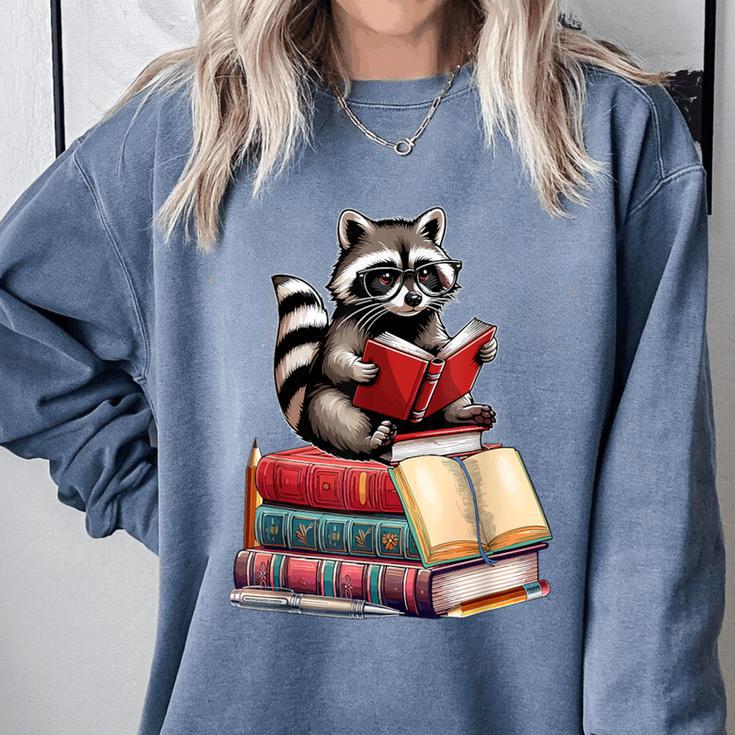 Raccoon Reading Books Matching Bookworm Readers Librarian Comfort Colors Sweatshirt Raccoon Reading Books Matching Bookworm Readers Librarian Comfort Colors Sweatshirt