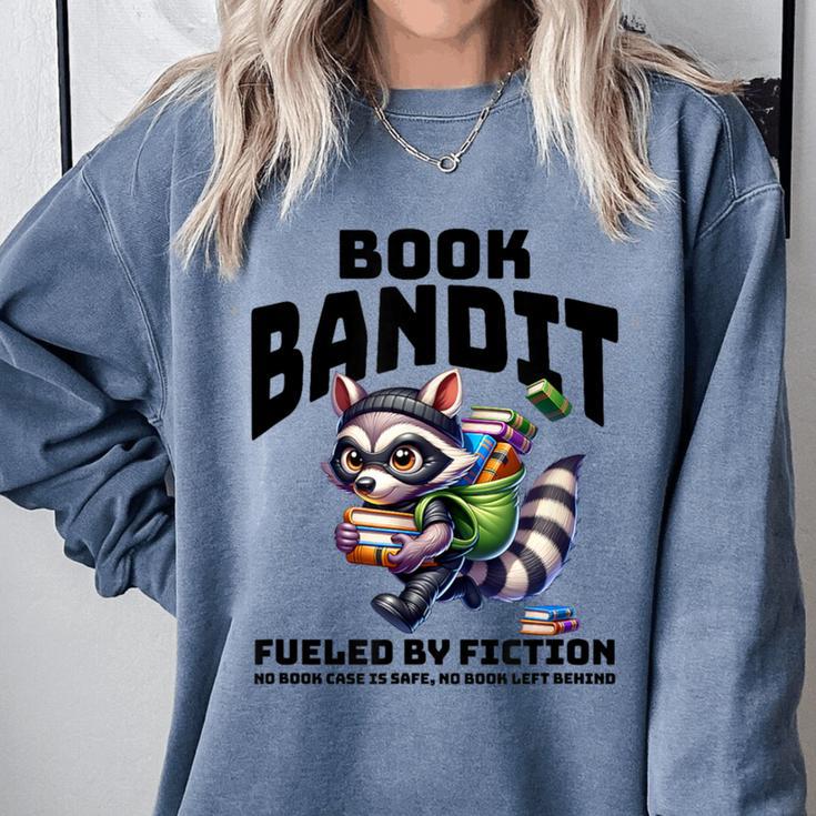 Racoon-Bookworm-Book Bandit-Fueled By Fiction Comfort Colors Sweatshirt
