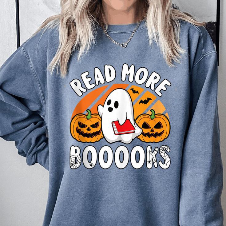 Read More Books Teacher Halloween Men Women Comfort Colors Sweatshirt