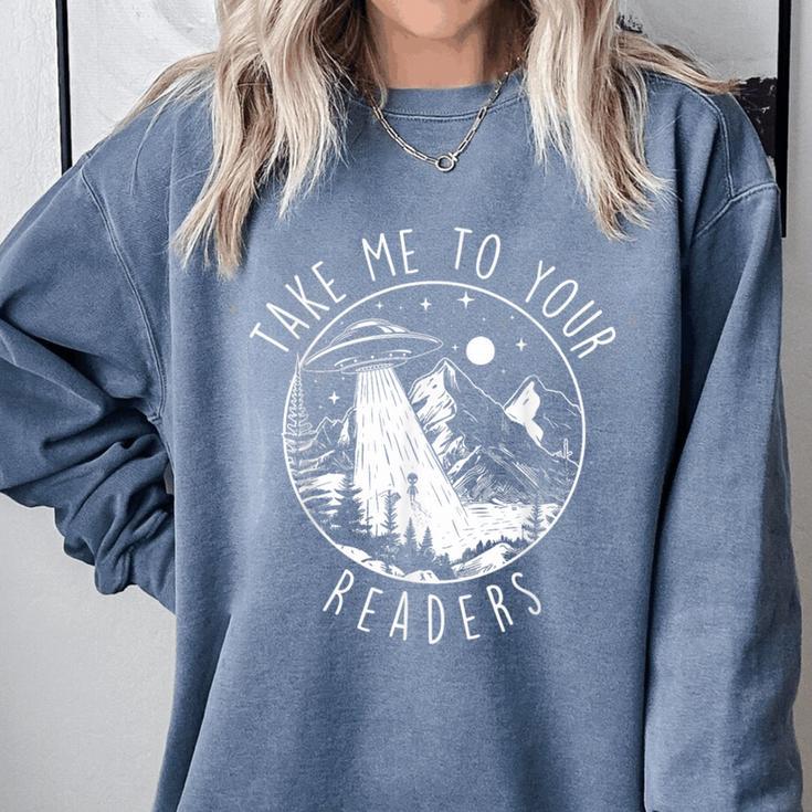 Take Me To Your Readers Book Lover Reading Bookworm Comfort Colors Sweatshirt