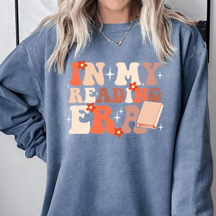 In My Reading Era Groovy Book Lovers Library Reading Women Comfort Colors Sweatshirt In My Reading Era Groovy Book Lovers Library Reading Women Comfort Colors Sweatshirt