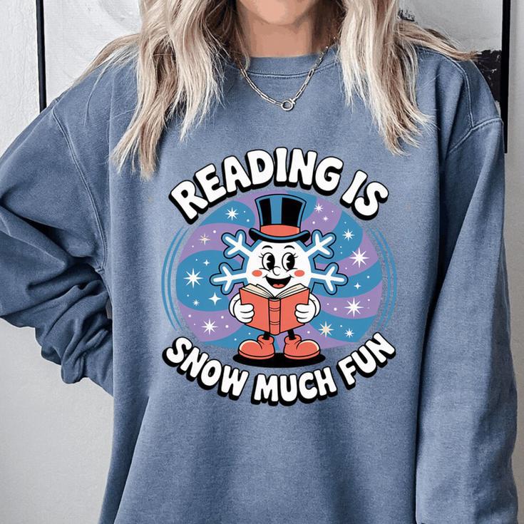 Reading Is Snow Much Fun Snowflake Book Lovers Winter Theme Premium Tri-Blend Comfort Colors Sweatshirt Reading Is Snow Much Fun Snowflake Book Lovers Winter Theme Premium Tri-Blend Comfort Colors Sweatshirt