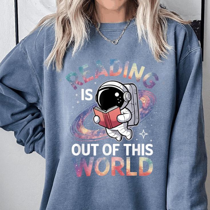 Reading Is Out Of This World Space Book Lover Comfort Colors Sweatshirt