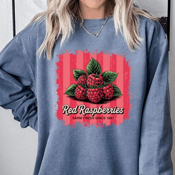 Red Raspberries Farm Fresh Since 1987 Nostalgia Comfort Colors Sweatshirt