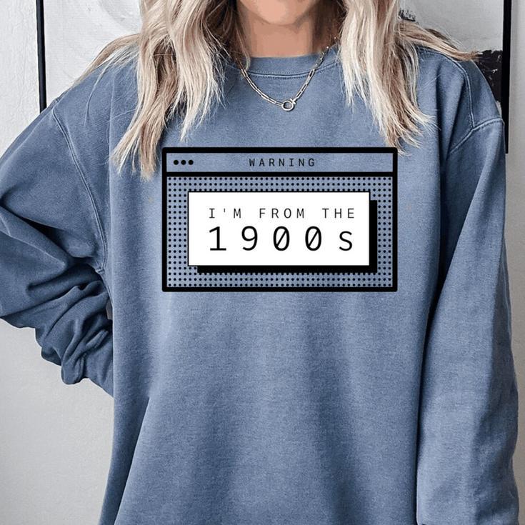 Retro Computer Screen I'm From The 1900s Birthday Comfort Colors Sweatshirt Retro Computer Screen I'm From The 1900s Birthday Comfort Colors Sweatshirt