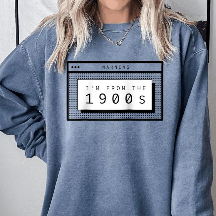 Retro Computer Screen I'm From The 1900s Birthday Raglan Baseball Tee Comfort Colors Sweatshirt
