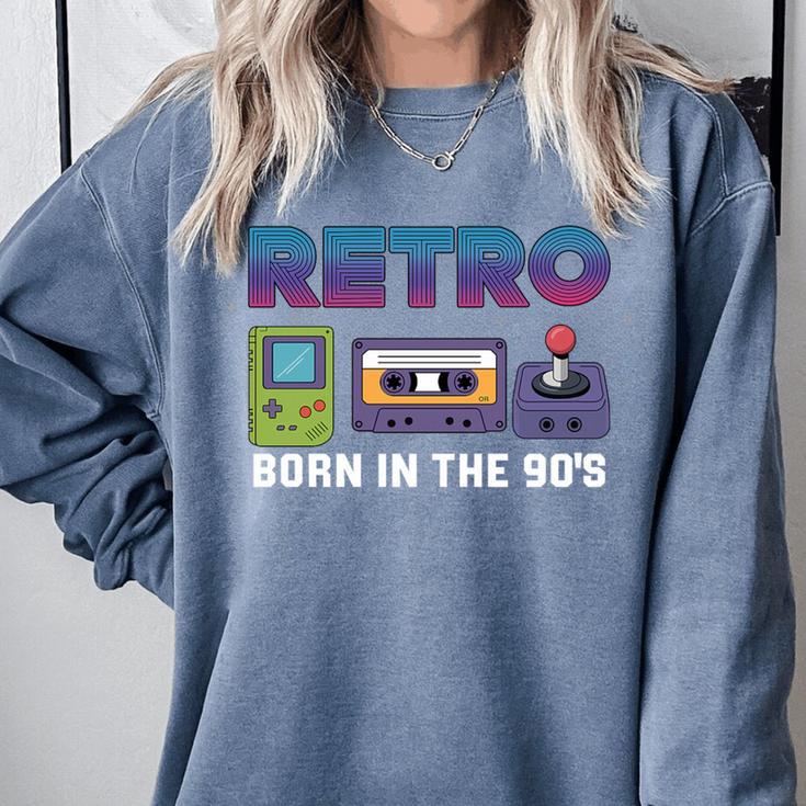 Retro Gaming Nostalgia Tee Perfect For 90s Lovers Premium Tri-Blend Comfort Colors Sweatshirt
