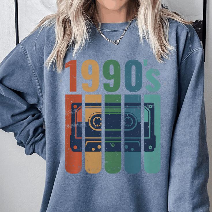 Retro Nineties Style Audio Tape Nostalgia Year 1990 Premium Tri-Blend Comfort Colors Sweatshirt