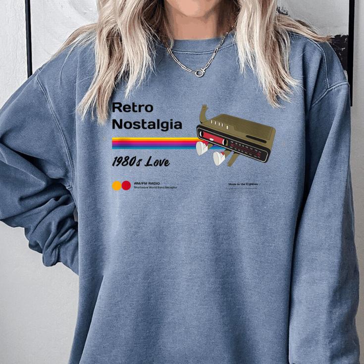 Retro Nostalgia 1980s Love Graphic Comfort Colors Sweatshirt