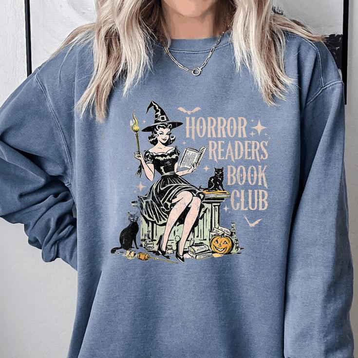 Retro Scary Horror Readers Book Club Spooky Halloween Comfort Colors Sweatshirt Retro Scary Horror Readers Book Club Spooky Halloween Comfort Colors Sweatshirt