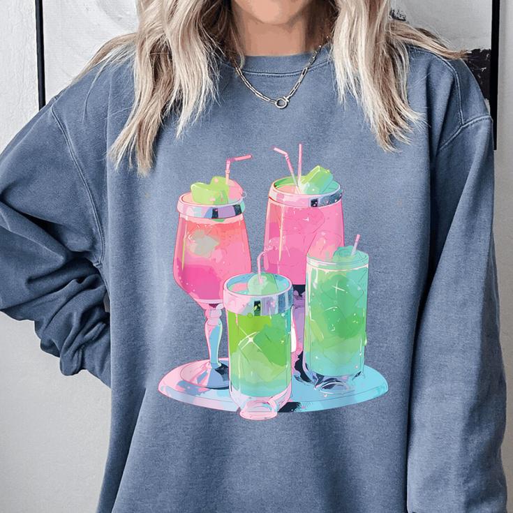 Retro Soft Drinks 80s 90s Nostalgia Cute Anime Aesthetic Tee Comfort Colors Sweatshirt