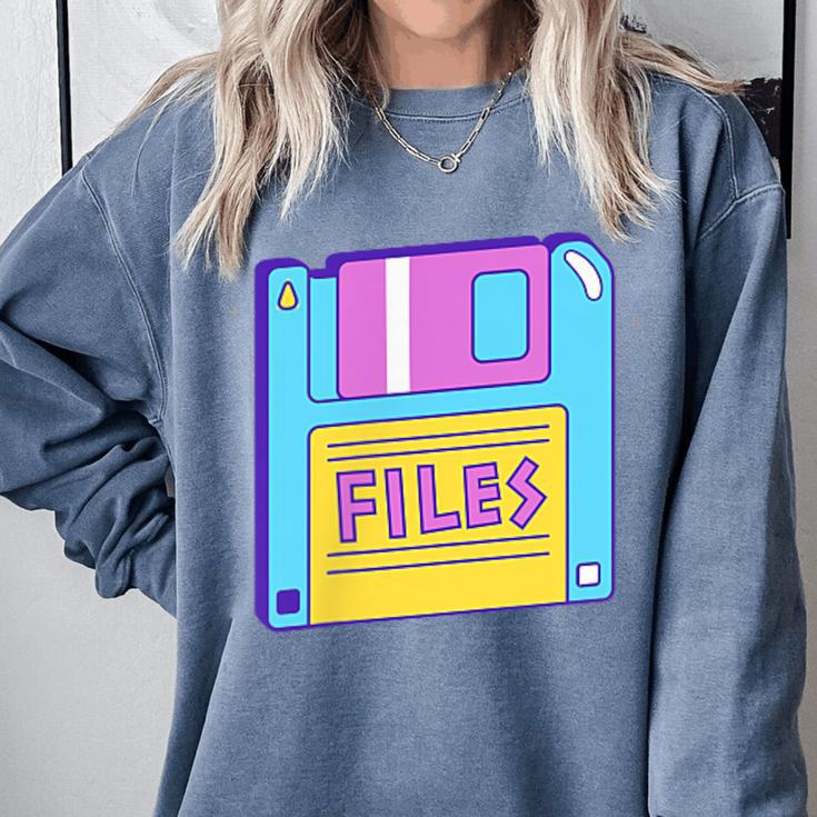 Retro TechnologyOld School Floppy Nostalgia 90s Generation Comfort Colors Sweatshirt