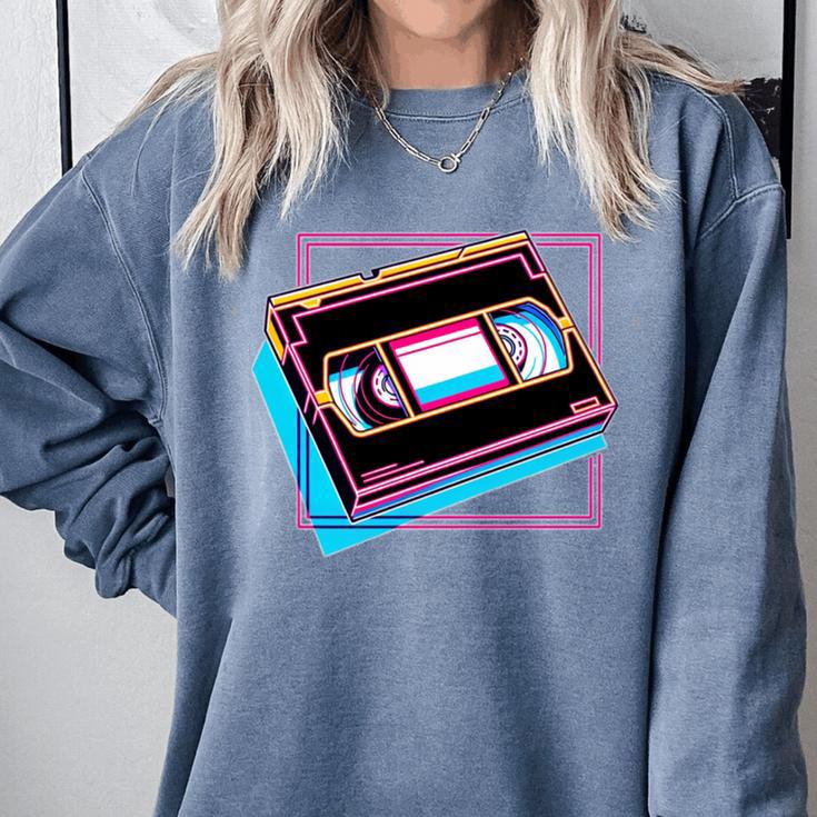 Retro VHS Vaporwave Video Cassette Nostalgia Geek Chic Comfort Colors Sweatshirt Retro VHS Vaporwave Video Cassette Nostalgia Geek Chic Comfort Colors Sweatshirt