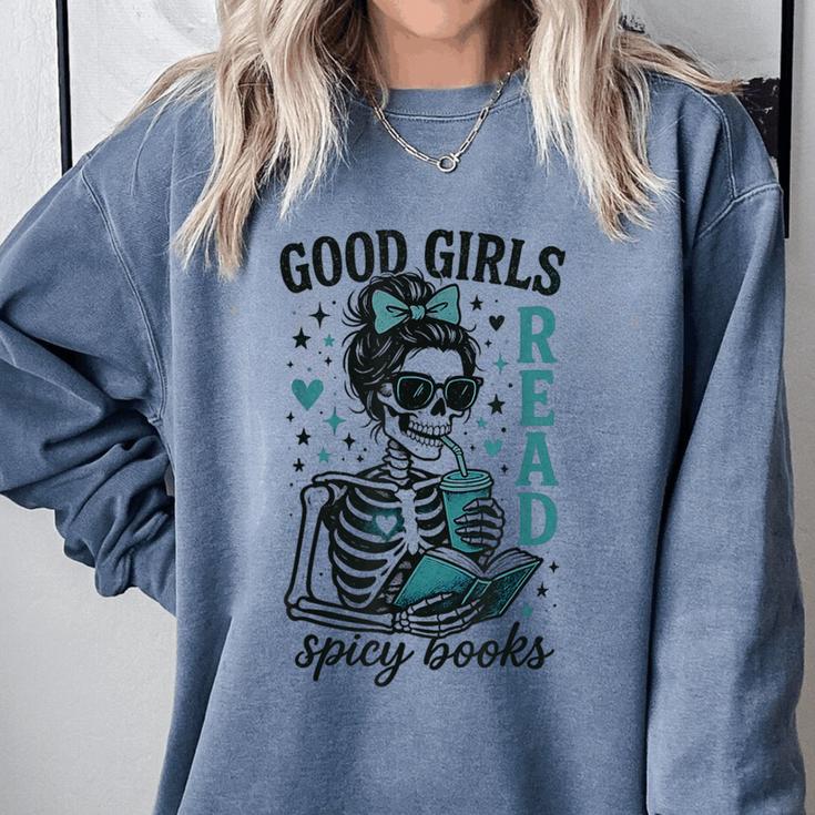 Romance Reader Good Girls Read Spicy Books Halloween Costume Comfort Colors Sweatshirt