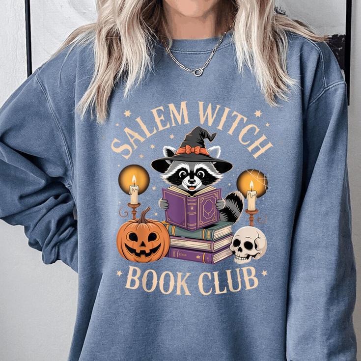 Salem Witch Book Club Bookish Halloween Raccoon Witchcraft Comfort Colors Sweatshirt