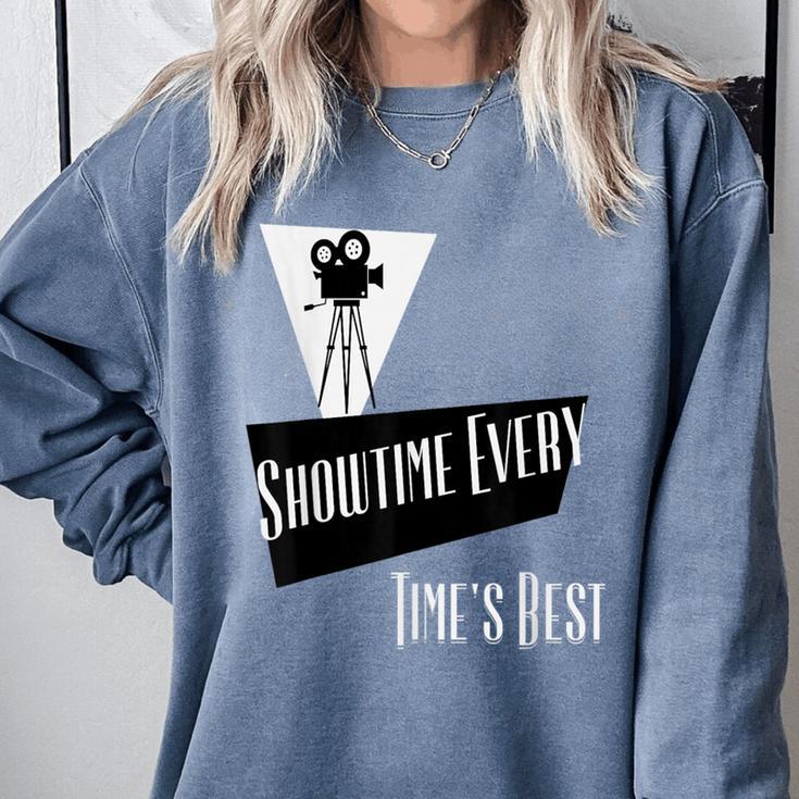 Showtime Every Moment Cinema Nostalgia Film Buff Humor Comfort Colors Sweatshirt
