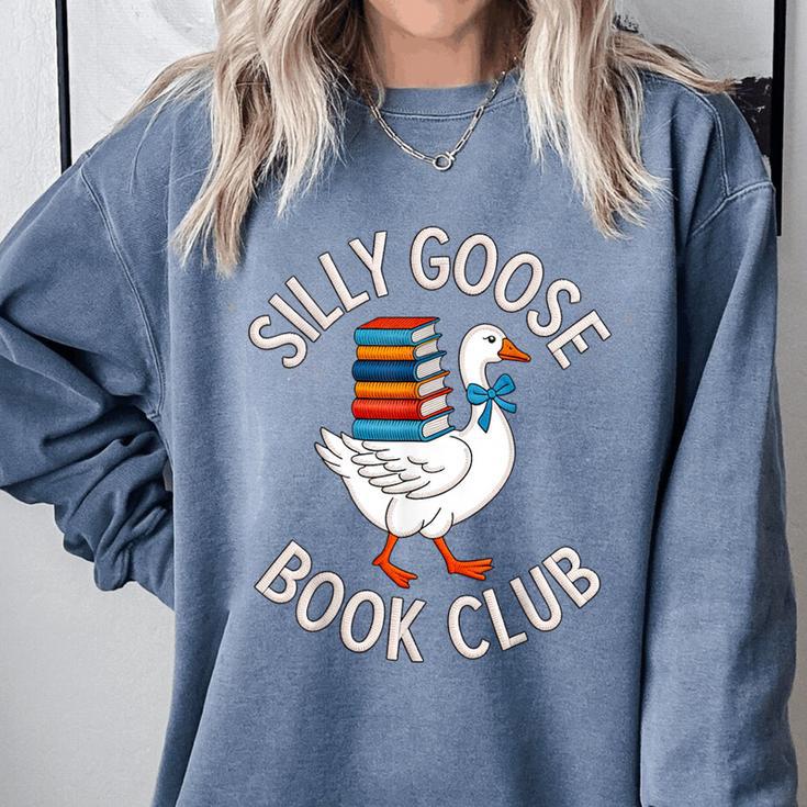 Silly Goose Book Club Reading Lover Comfort Colors Sweatshirt