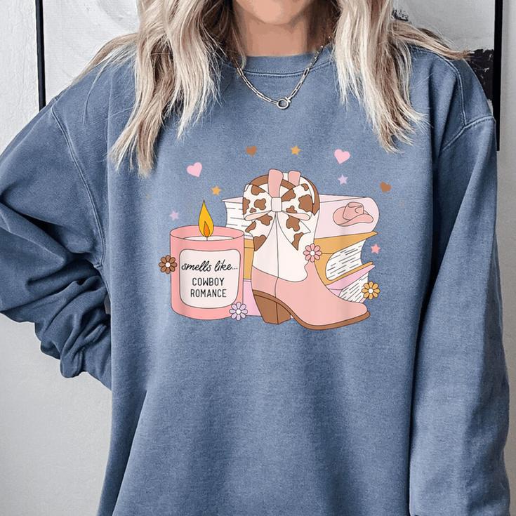 Smells Like Cowboy Romance Book Lover Comfort Colors Sweatshirt