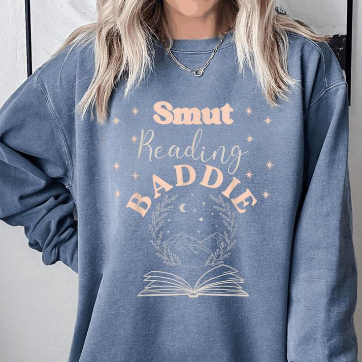 Smut Reading Baddie Smutty Book Lover Merch Women Romance Comfort Colors Sweatshirt