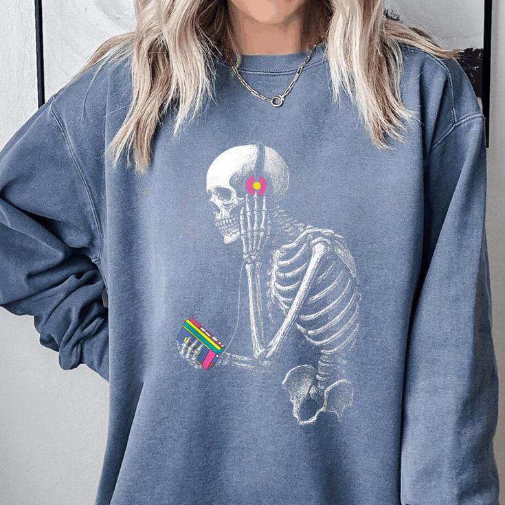 Stuck In The 80S Music Tee Walkman Cassette Nostalgia Comfort Colors Sweatshirt