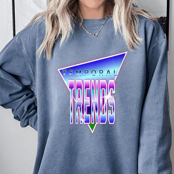 Temporal Trends Vaporwave Style Retro Nostalgia Look Comfort Colors Sweatshirt