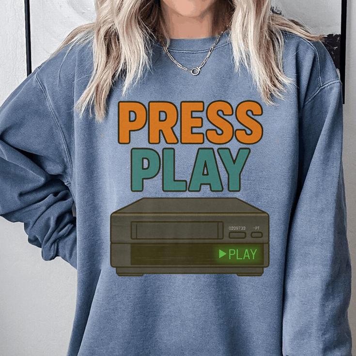 VHS Cassette Retro Analog Nostalgia Theme Premium Comfort Colors Sweatshirt VHS Cassette Retro Analog Nostalgia Theme Premium Comfort Colors Sweatshirt
