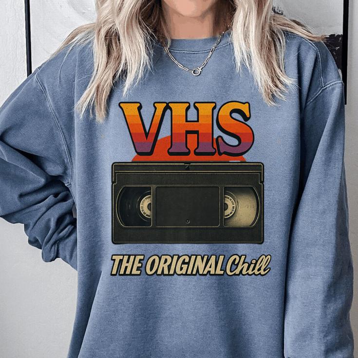 VHS Tape Nostalgia Old School Technology Humor Premium Comfort Colors Sweatshirt