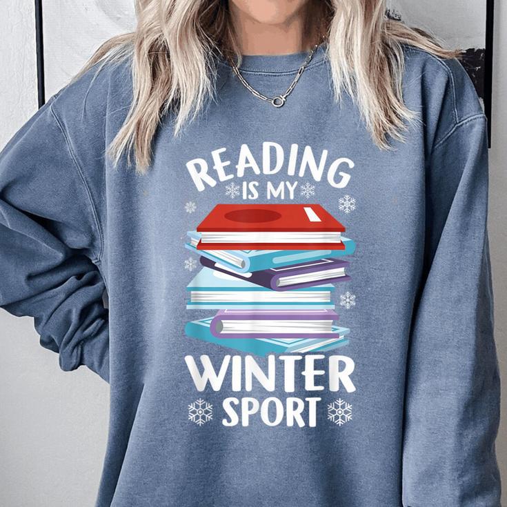 Winter Reading Book Bookworm Winter Comfort Colors Sweatshirt
