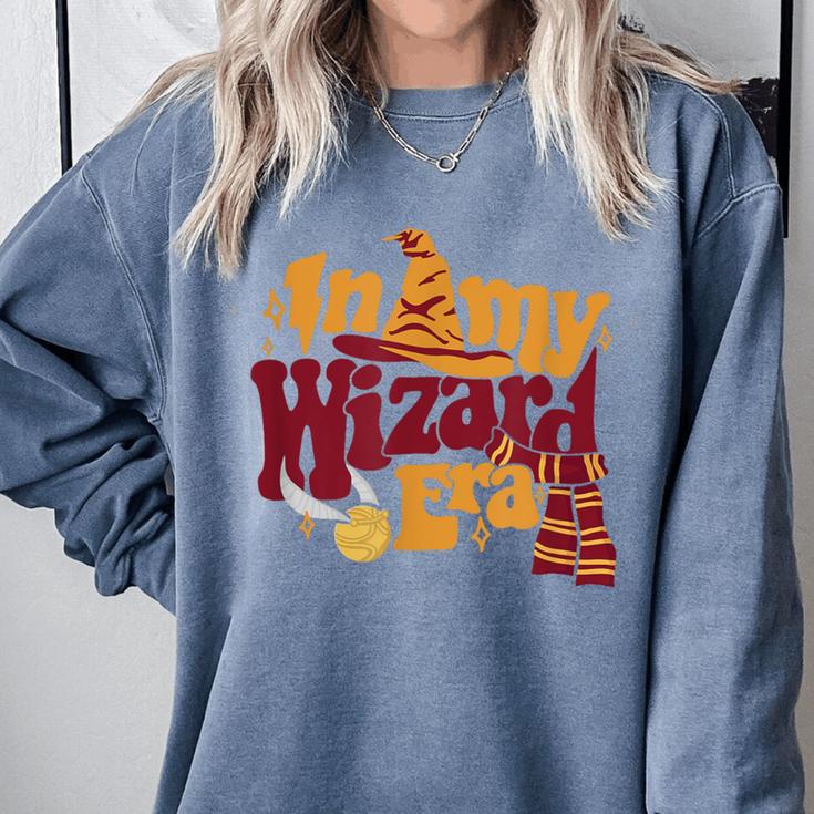 In My Wizard Era Groovy Bookish Fantasy Reader Book Lover Comfort Colors Sweatshirt